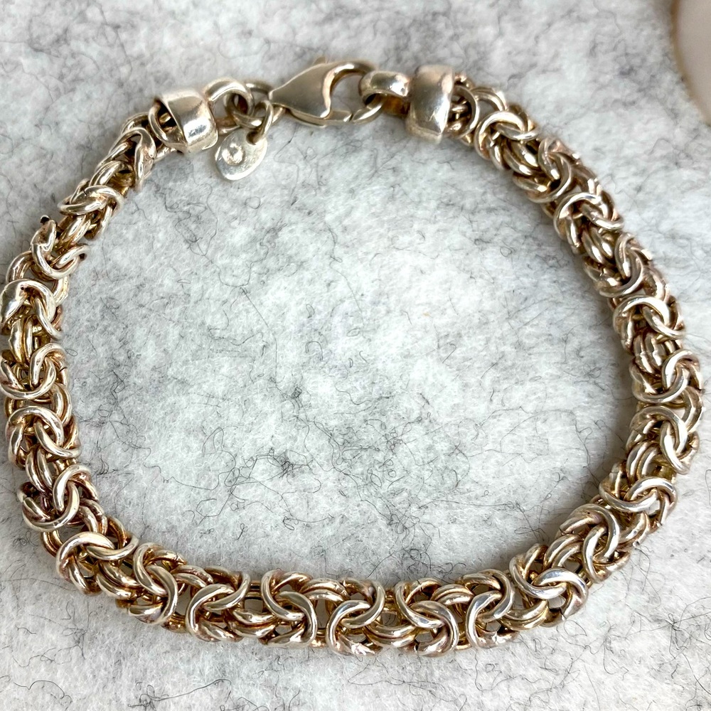 Sterling Silver Byzantine Bracelet